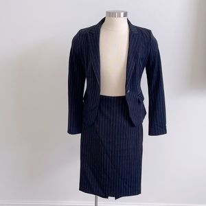 New! 2 pieces Pin Strip Suit Blazer & Pencil skirt
